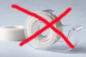 No usar celo invisible/mate
